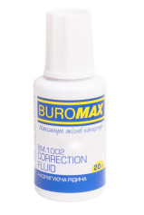 Корректор жидкий Buromax BM.1002 с кисточкой 20 мл (10 шт/уп)