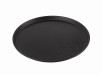Поднос пластиковый круглый антислип черный с рисунком 40,5 см