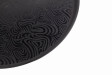 Поднос пластиковый круглый антислип черный с рисунком 40,5 см
