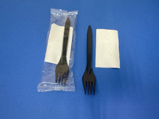 Набор №32 Premium черный - Вилка, Салфетка 1 набор