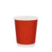 Стакан бумажный двухслойный красный-белый 250 мл 20 шт/уп (кр75, d75) (35 уп/ящ)
