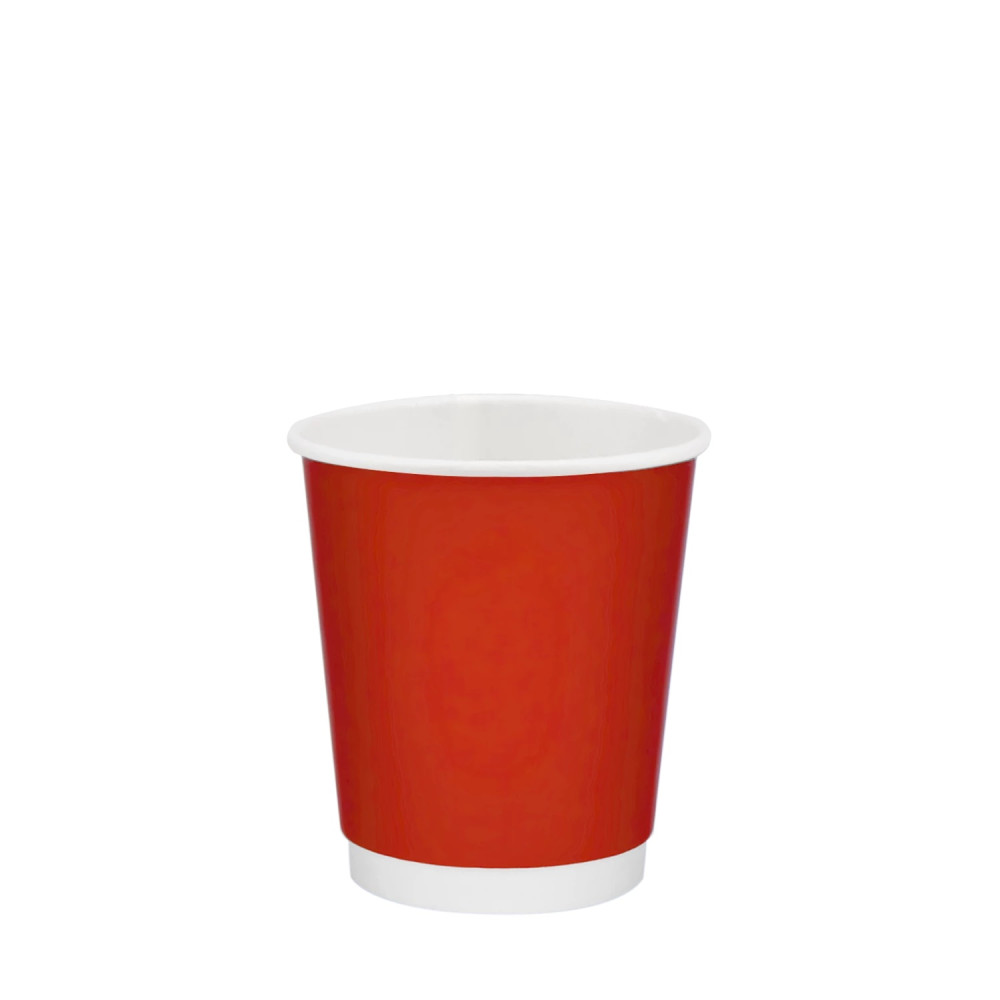 Стакан бумажный двухслойный красный-белый 175 мл 20 шт/уп (кр70, d70) (40 уп/ящ)