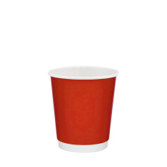 Стакан бумажный двухслойный красный-белый 175 мл 20 шт/уп (кр70, d70) (40 уп/ящ)