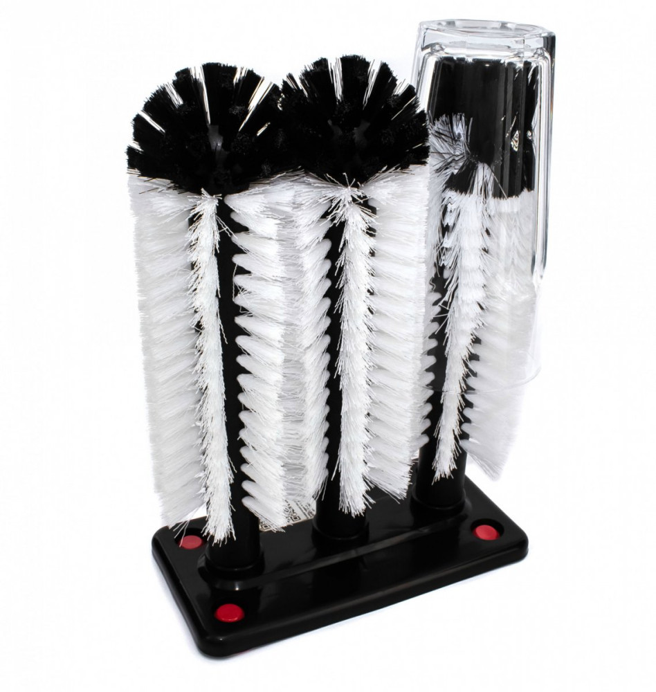 Щетка-ершик для мытья высоких стаканов тройная 18,5х8,5х25,5 см