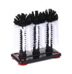 Щетка-ершик для мытья низких стаканов тройная 18,5х8,5х19 см