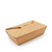 Ланч бокс бумажный крафт-белый 700 мл 150х100х45 мм 50 шт/уп (9 уп/ящ)