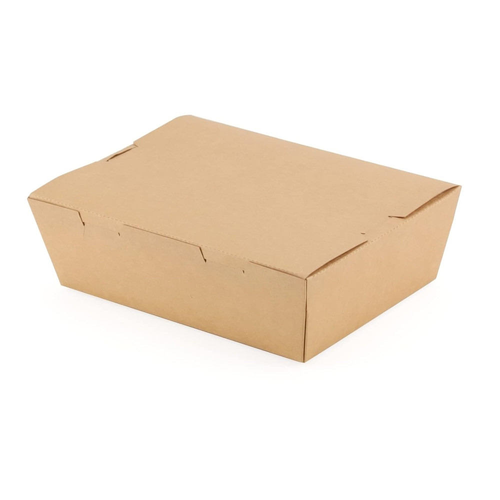 Ланч бокс бумажный крафт 500 мл 150х95х35 мм 1 шт (50/450)