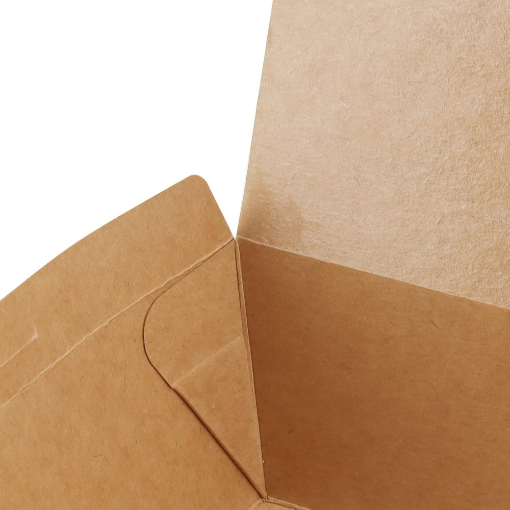 Ланч бокс бумажный крафт 500 мл 150х95х35 мм 1 шт (50/450)