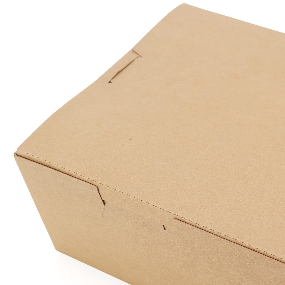 Ланч бокс бумажный крафт 500 мл 150х95х35 мм 1 шт (50/450)