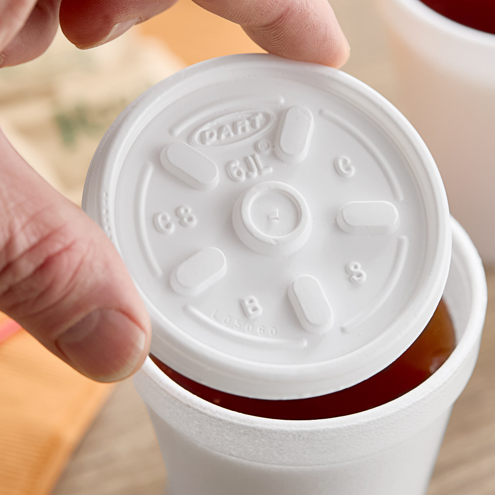 Крышка HIPS для стакана 22013 6JL белая 79 мм 100 шт/уп