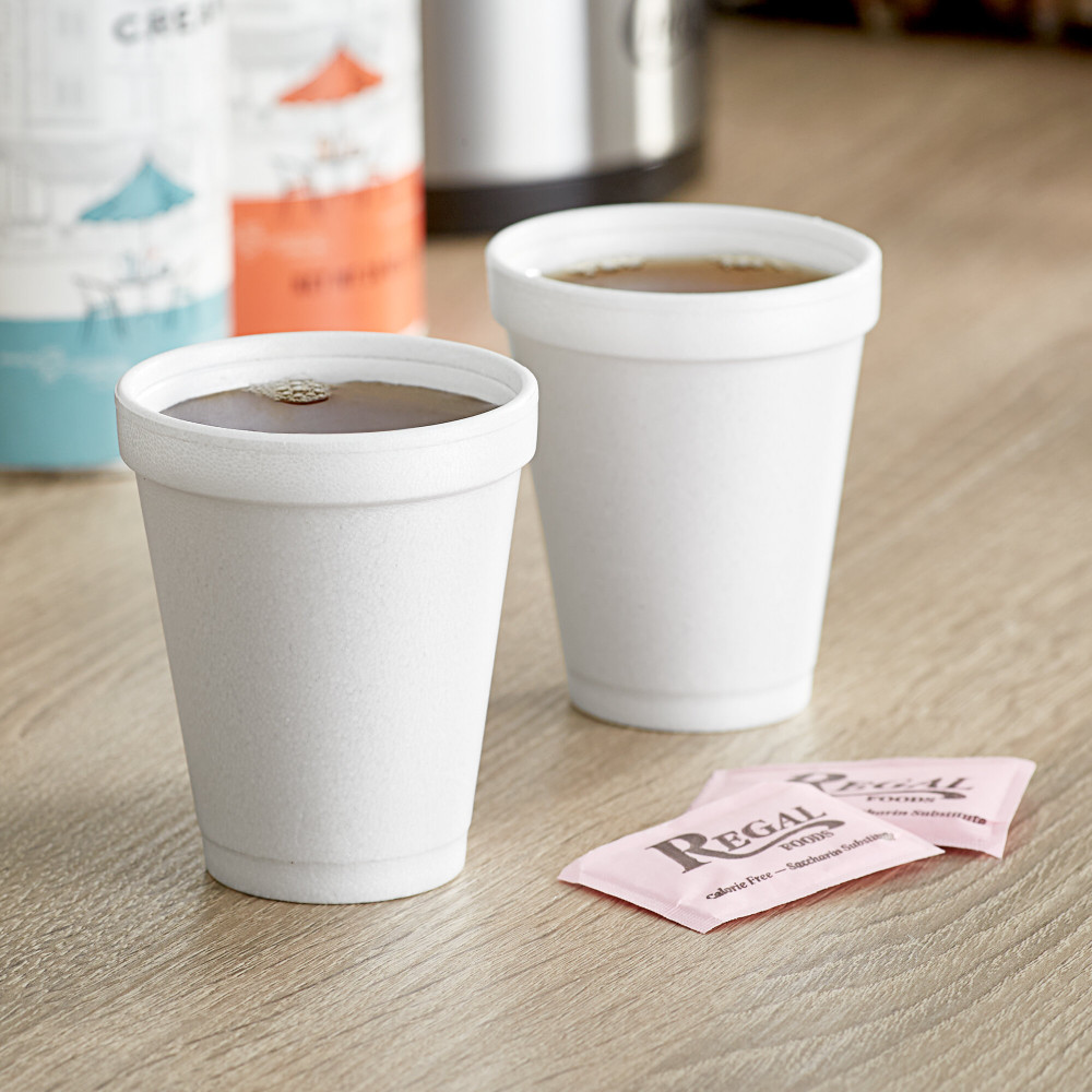 Стакан из вспененного полистирола 6J6 белый 177 мл 74х84 мм 25 шт/уп