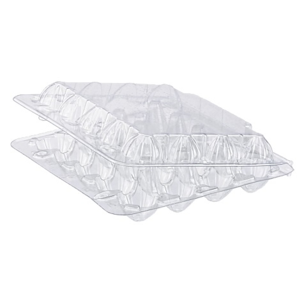 Упаковка для перепелиных яиц пластиковая 20 ячеек прозрачная 170х150х39 мм 1 шт (744 шт/ящ)