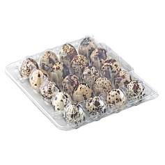 Упаковка для перепелиных яиц пластиковая 20 ячеек прозрачная 170х150х39 мм 1 шт (744 шт/ящ)