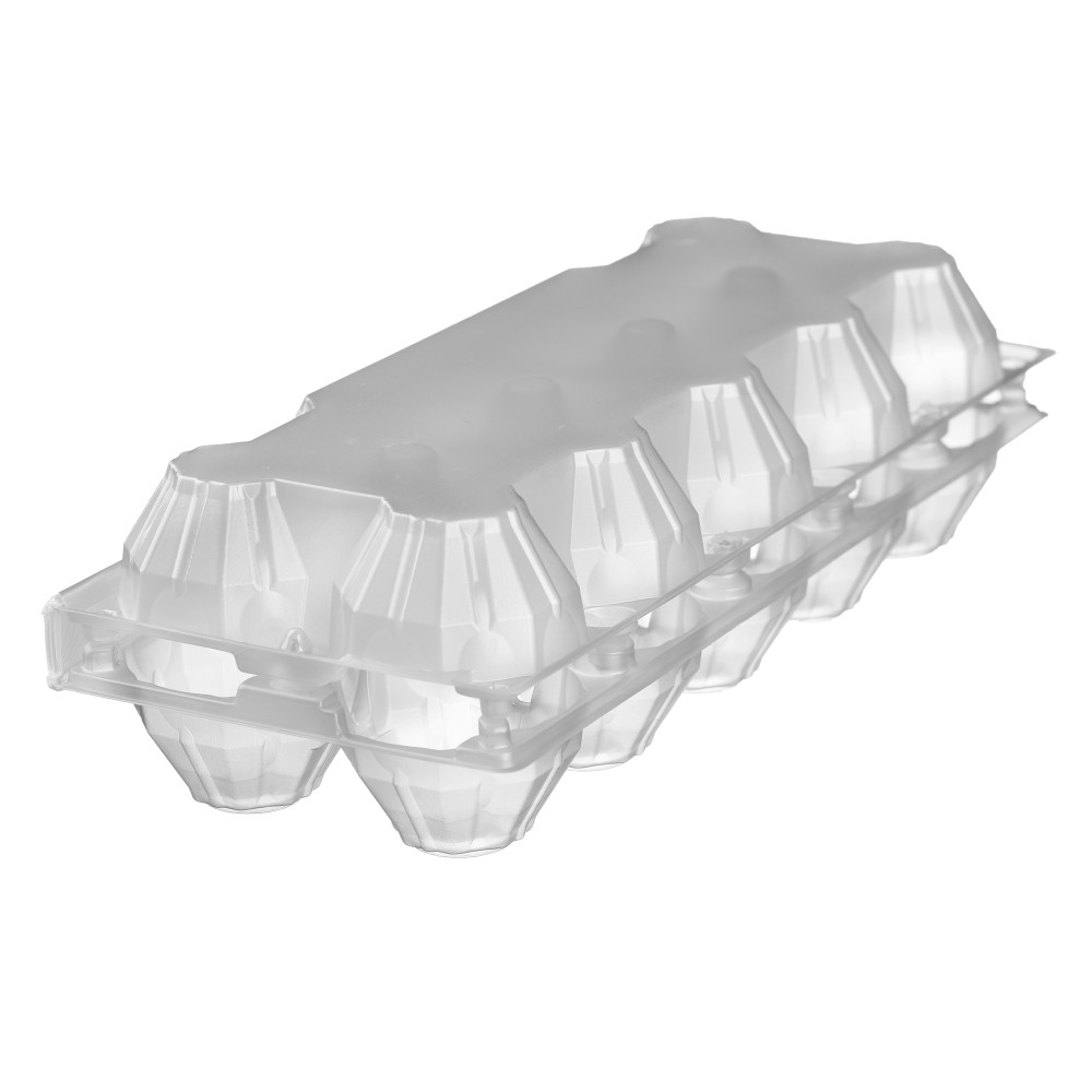 Упаковка для куриных яиц пластиковая 10 ячеек ПС-3610 прозрачная 246х102х65 мм 400 шт/ящ