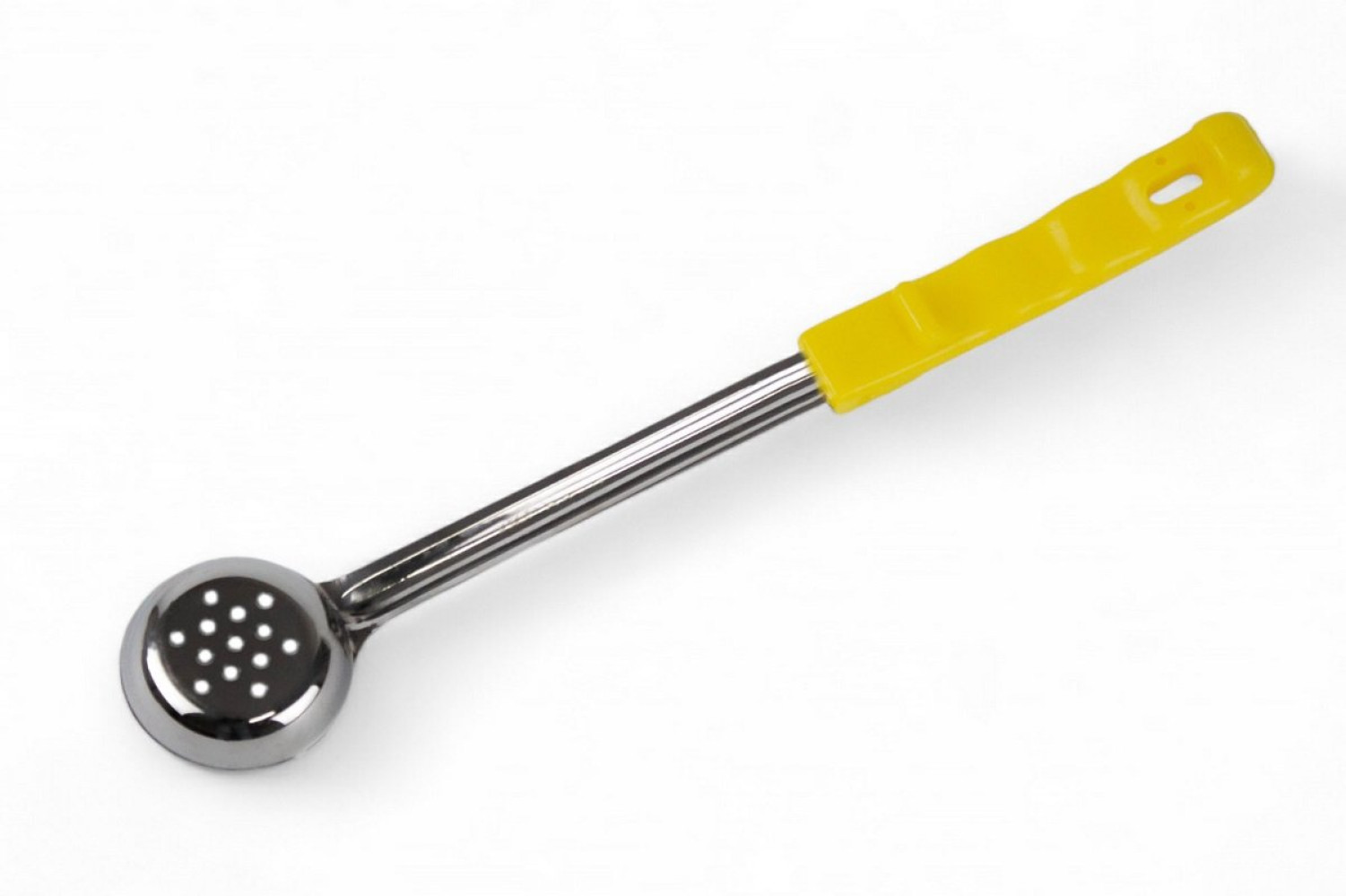 Ложка для соуса из нержавеющей стали перфорированная желтая 30 мл 32 см