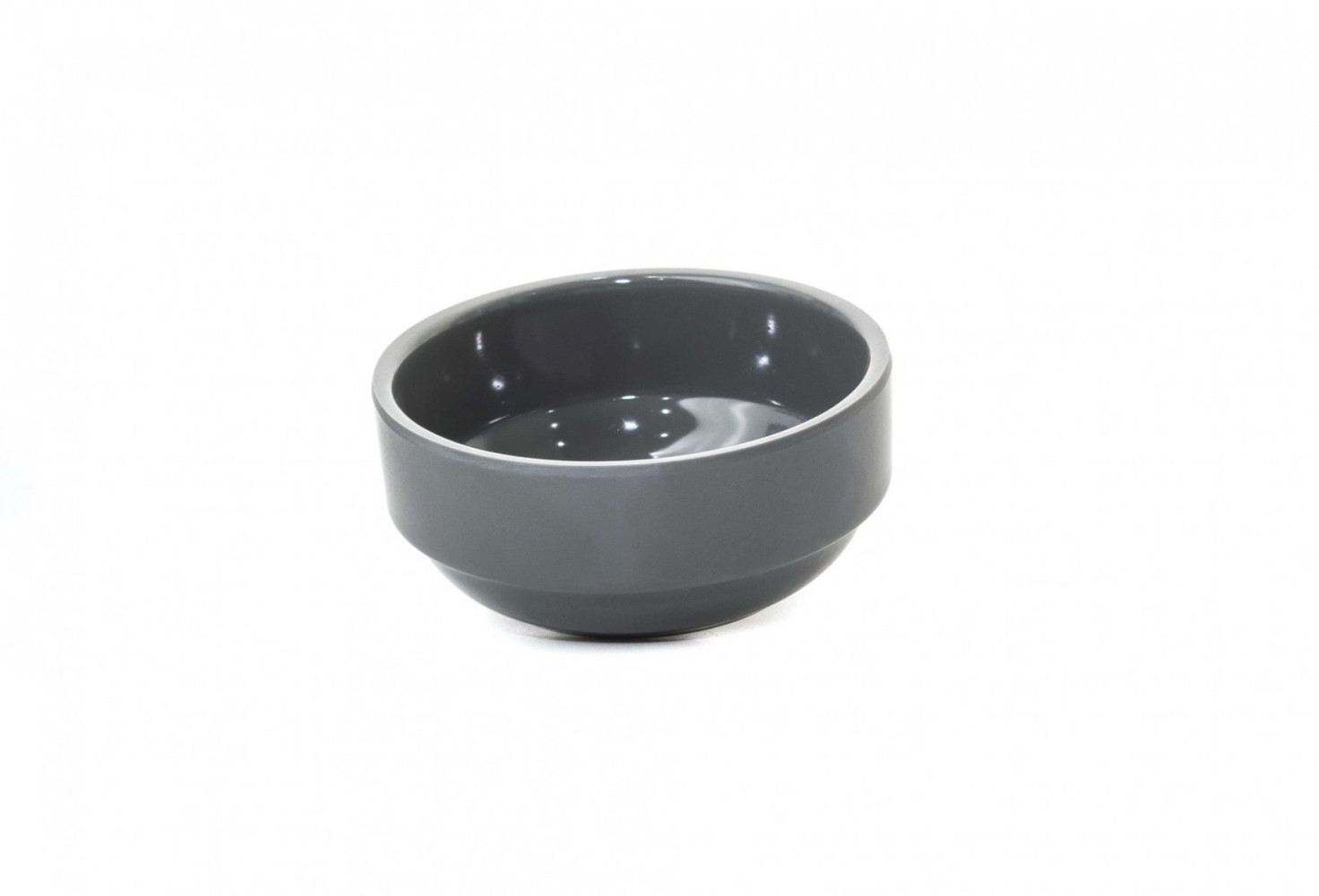 Соусник из меламина круглый серый 80 мл 7,8х3,5 см