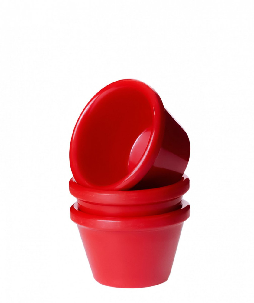 Соусник из меламина круглый красный 55 мл 6х4 см