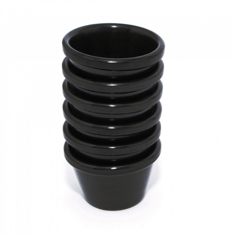 Соусник из меламина круглый черный 55 мл 6х4 см