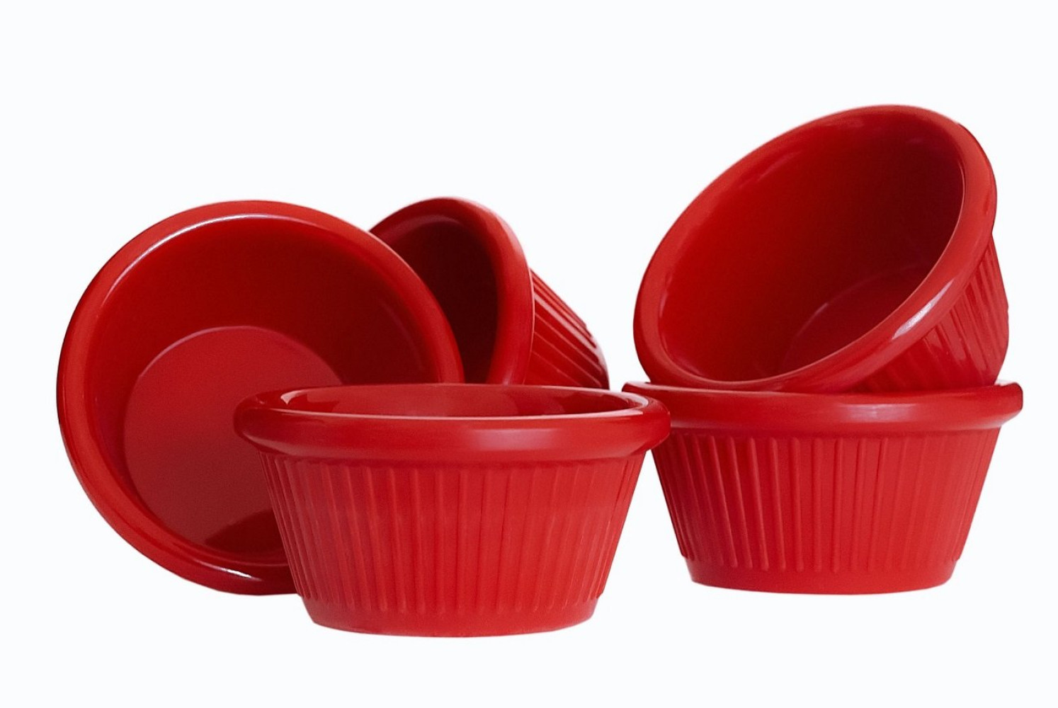 Соусник из меламина круглый красный 50 мл 7,4х3,6 см