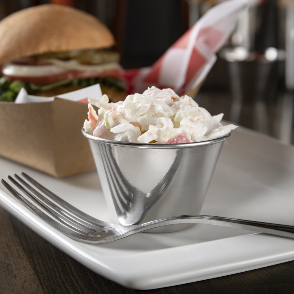 Соусник из нержавеющей стали круглый 120 мл 7х4,5 см