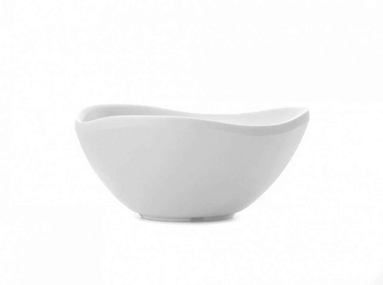 Соусник из меламина фигурный белый 50 мл 7,5х3,5 см