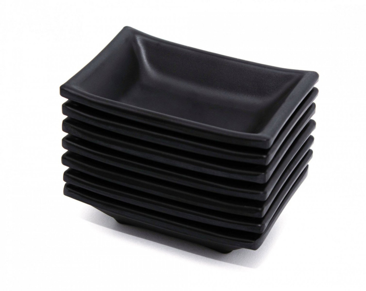 Соусник из меламина прямоугольный черный 40 мл 8,7х6,3х2,1 см