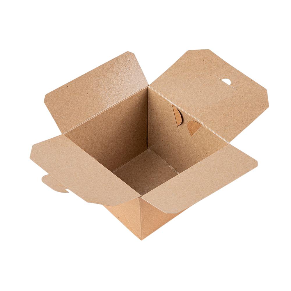 Упаковка для лапши вок крафт 650 мл 85х85х80 мм 25 шт/уп