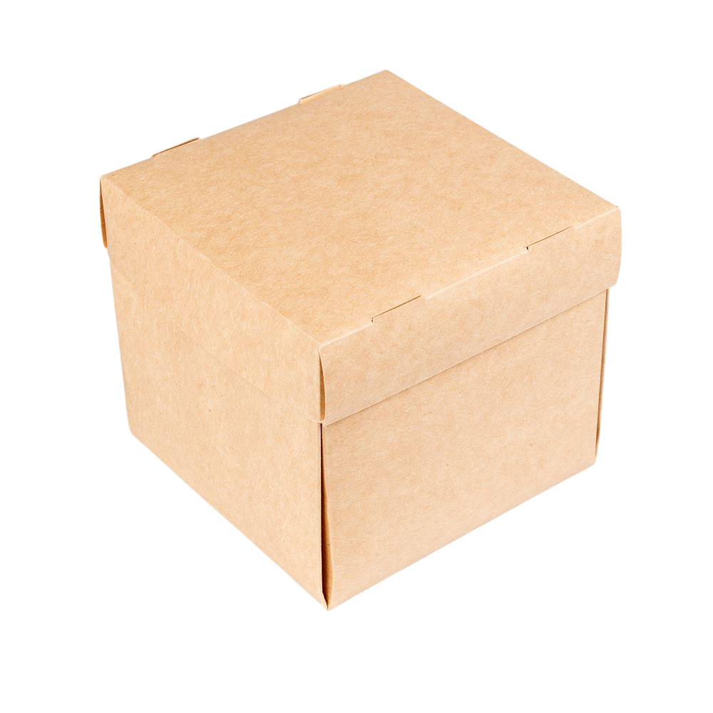 Упаковка для бургера бумажная крафт 120х120х110 мм 1 шт (50/600)