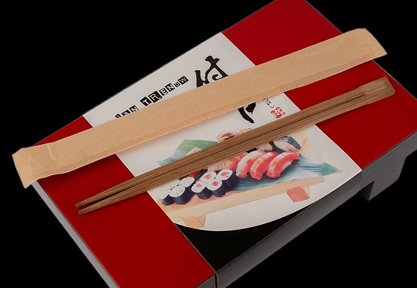 Палочки для суши бамбуковые темные в индивидуальной упаковке 230х4,2 мм 100 шт/уп (30 уп/ящ)