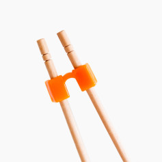 Держатель для суши палочек пластиковый оранжевый 100 шт/уп (100 уп/ящ)
