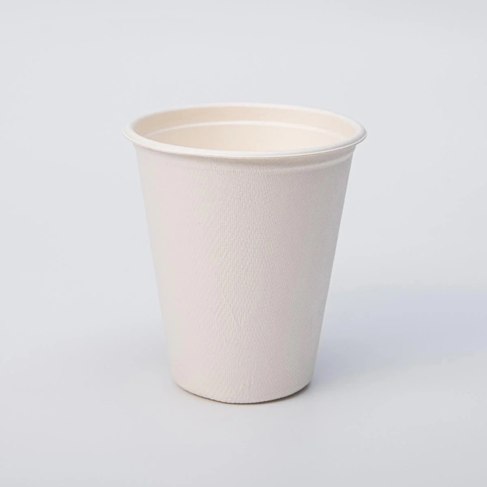 Стакан из сахарного тростника белый 260 мл 50 шт/уп