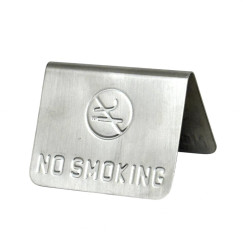 Табличка No Smoking из нержавеющей стали настольная 7,5х5,5 см