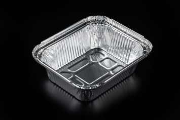 Контейнер из алюминиевой фольги прямоугольный HiT 150/24 410 мл 148х120х47 мм 100 шт/уп (10 уп/ящ)