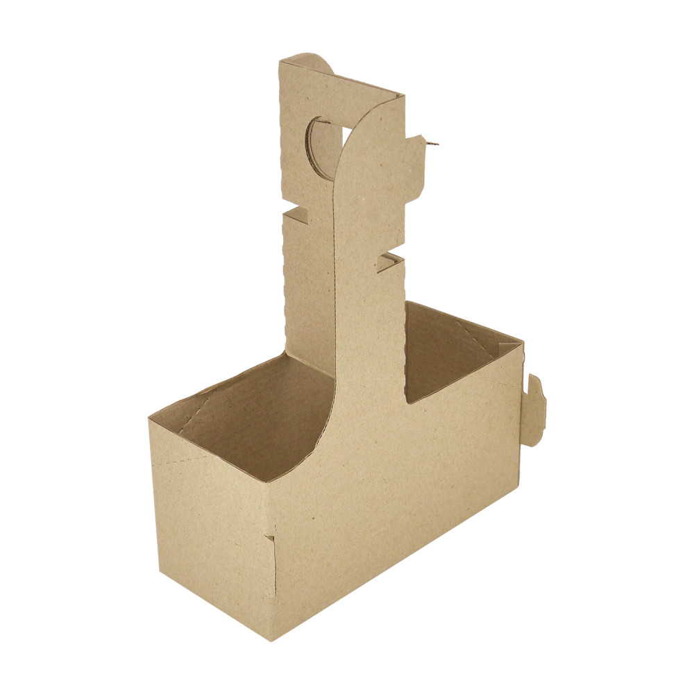 Переноска для 2-х стаканов крафт 170х75х220 мм 1 шт (200 шт/ящ)