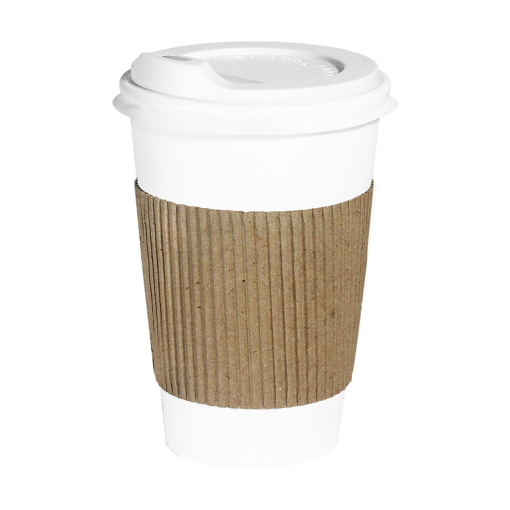 Термочехол для стаканов гофрированный клееный крафт 175/250/340 мл 1 шт (50/1000)