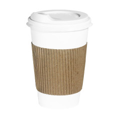 Термочехол для стаканов гофрированный клееный крафт 175/250/340 мл 1 шт (50/1000)