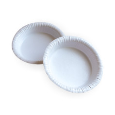 Тарелка глубокая бумажная круглая ламинированная белая 400 мл 190 мм 50 шт/уп (6 уп/ящ)