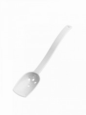 Ложка для гарнира из поликарбоната перфорированная белая 20 мл 26 см