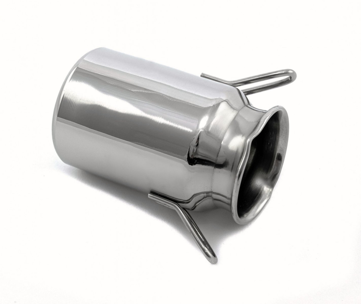 Бидончик из нержавеющей стали с ручками 150 мл 4,5х8 см