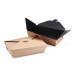 Ланч бокс бумажный крафт-черный 1000 мл 185х105х55 мм 1 шт (50/300)
