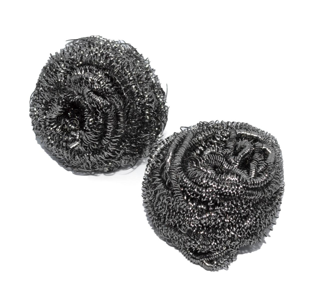 Скребок для посуды металлический 15 г 2 шт/уп (300 уп/ящ)