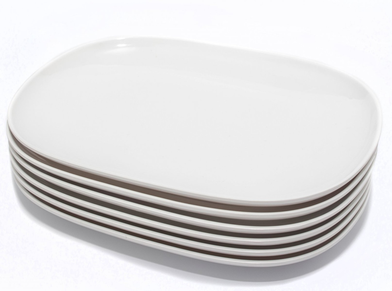 Тарелка из меламина овальная белая 27х19х3 см