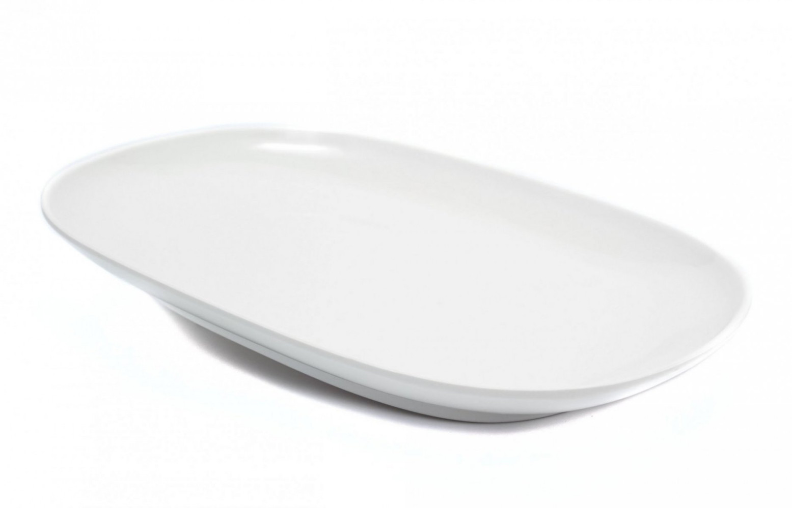 Тарелка из меламина овальная белая 27х19х3 см