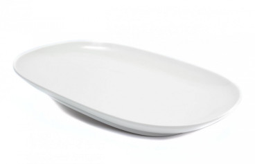 Тарелка из меламина овальная белая 27х19х3 см