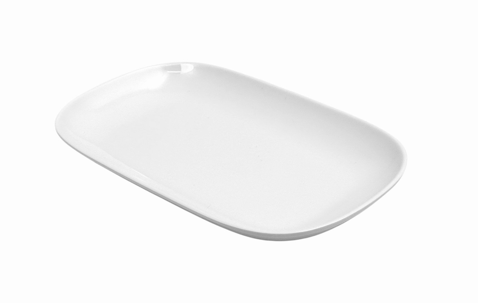 Тарелка из меламина овальная белая 24х15х2,5 см