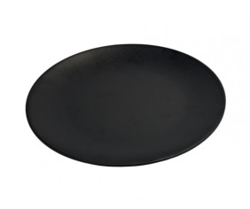 Тарелка из меламина круглая черная 28х3 см