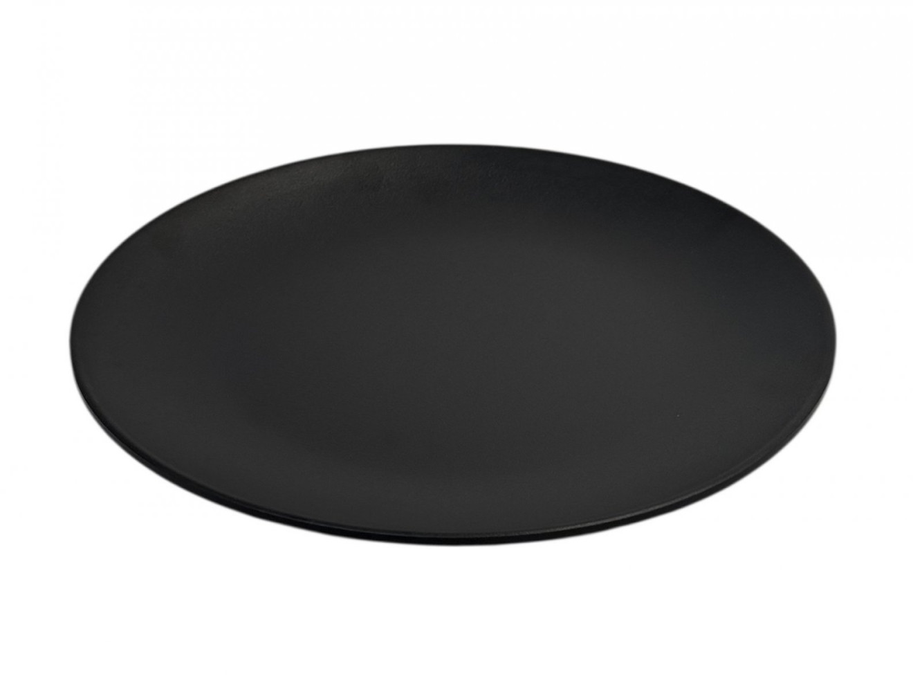 Тарелка из меламина круглая черная 25х2,9 см
