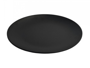 Тарелка из меламина круглая черная 25х2,9 см