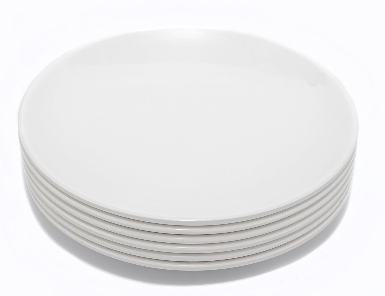 Тарелка из меламина круглая белая 25х2,9 см