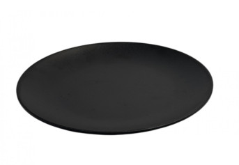 Тарелка из меламина круглая черная 23х2,5 см